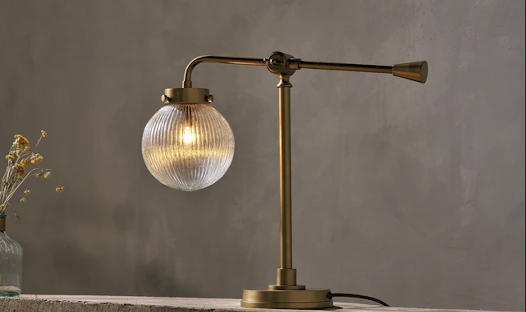 Modern Industrial Glass Table Lamp: A Stylish Addition to Any Room