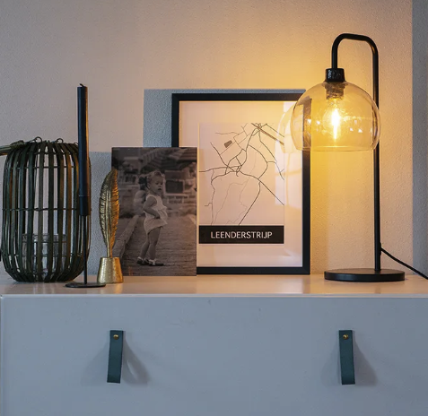 Modern Industrial Glass Table Lamp: A Stylish Addition to Any Room